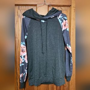 Light weight floral hoodie